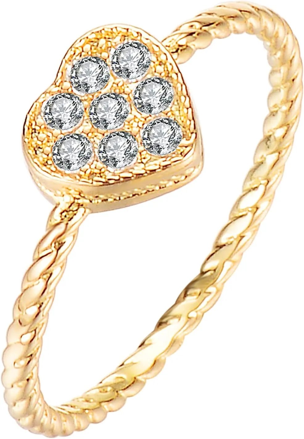 Stackable Rings for Women Cable Design in 18k Gold Plating, Statement Ring for Women Gift