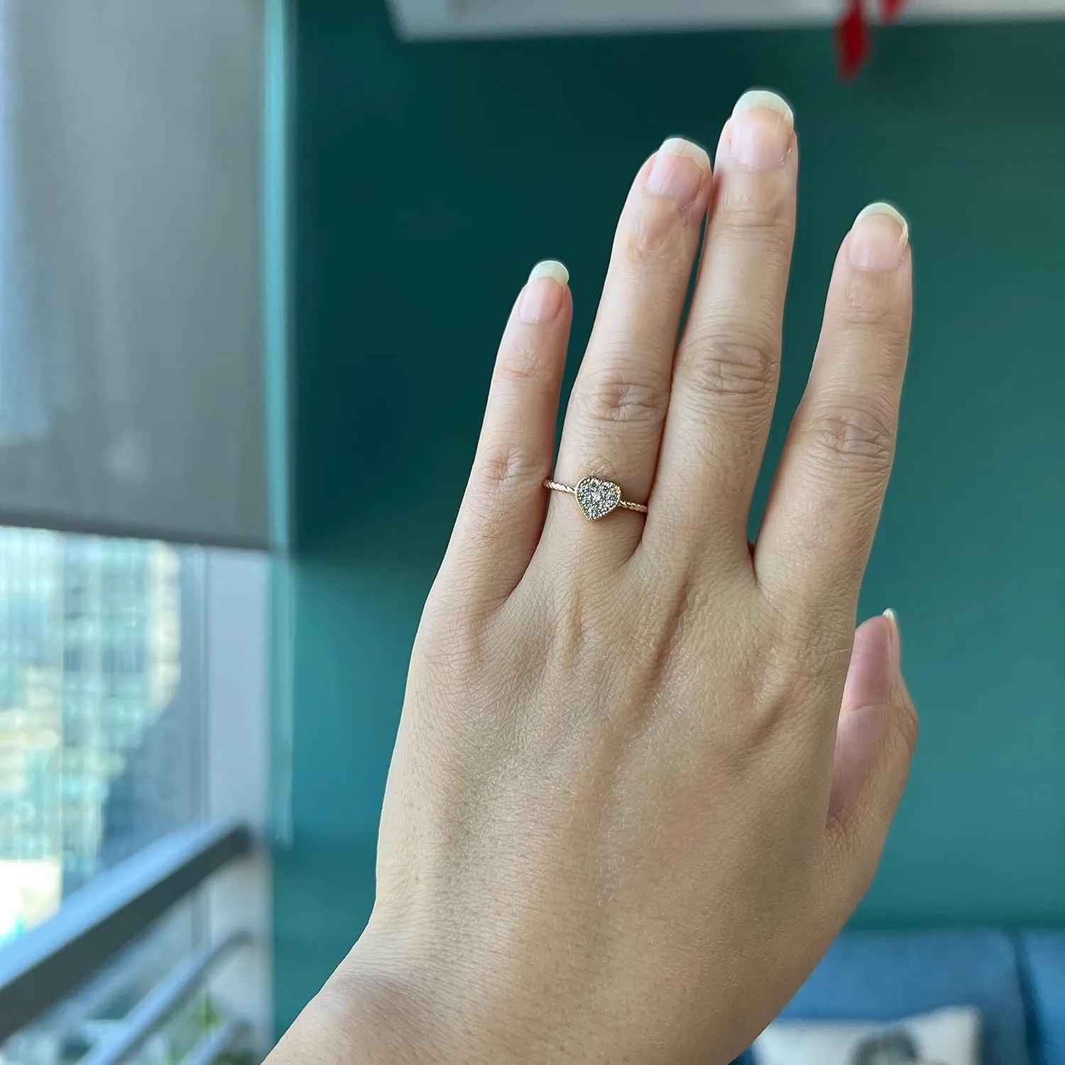 Stackable Rings for Women Cable Design in 18k Gold Plating, Statement Ring for Women Gift