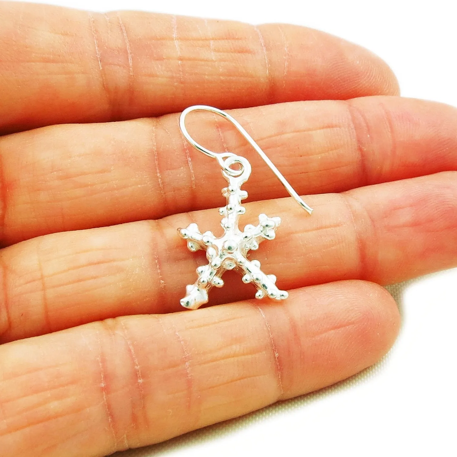 Starfish 925 Sterling Silver Dangle Earrings