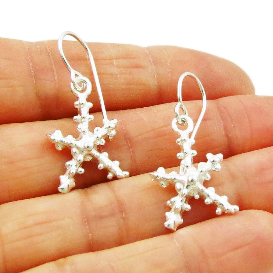 Starfish 925 Sterling Silver Dangle Earrings