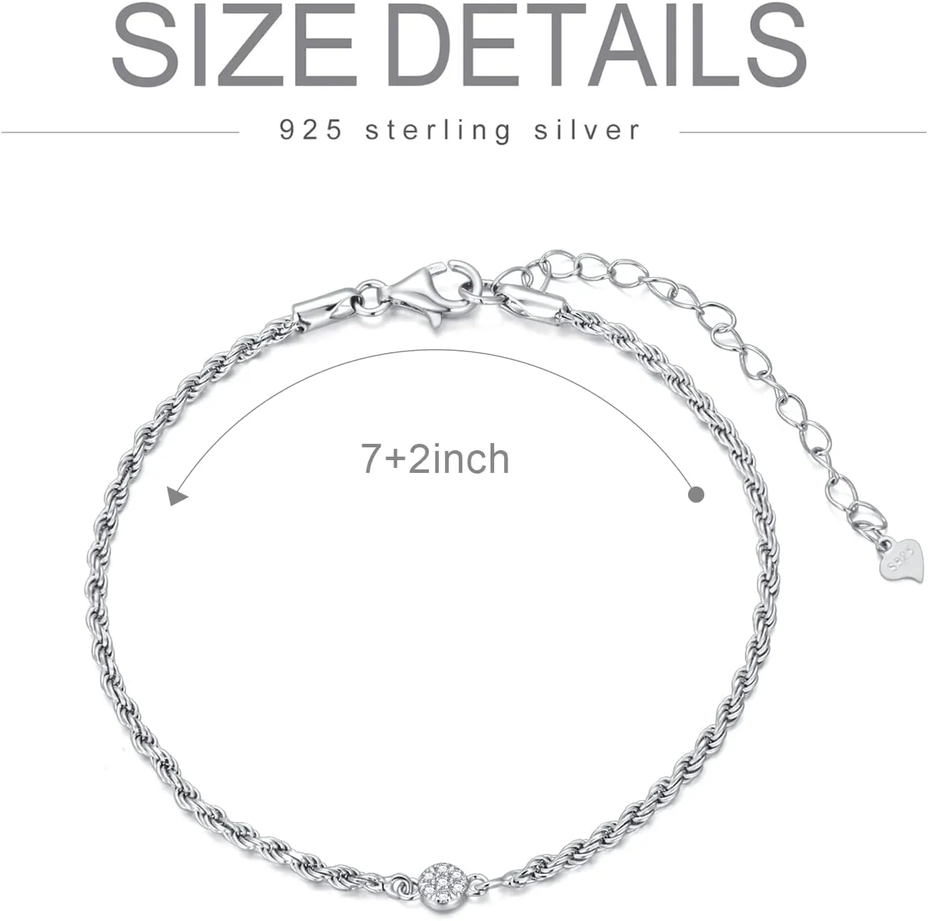 Sterling Silver 0.10 Cttw Real Diamonds Bracelet,Diamond Bracelet For WomenI2-I3 Clarity