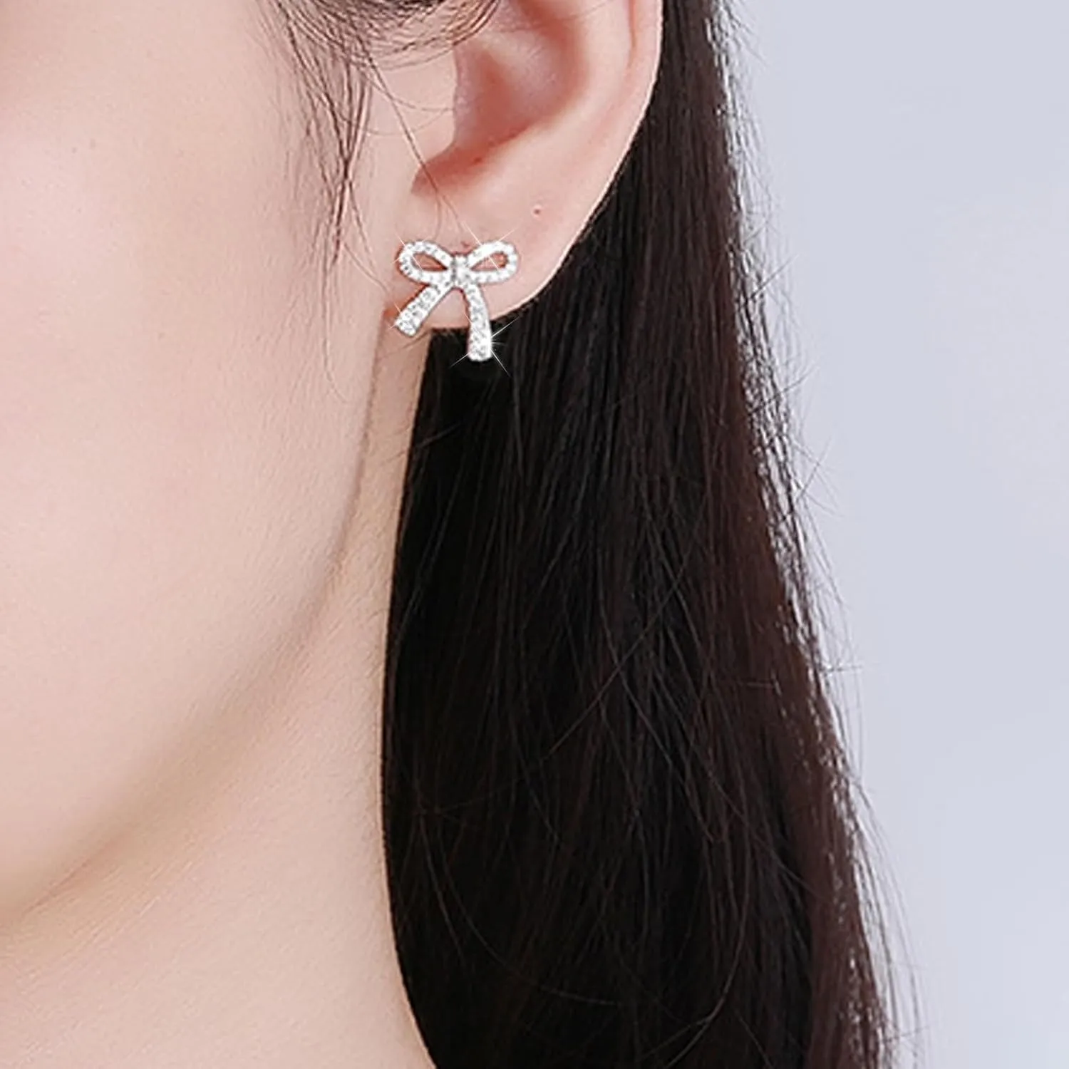 Stylish Gold Silver Bow Drop Earrings for Women - Trendy Long Tassel Chain Bow Earrings Ribbon Heart Bowknot Dangle Earrings Jewelry Gifts