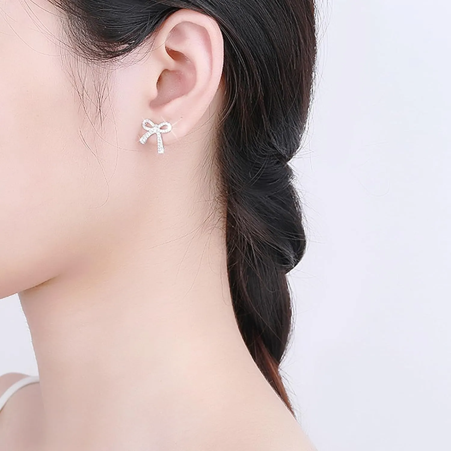 Stylish Gold Silver Bow Drop Earrings for Women - Trendy Long Tassel Chain Bow Earrings Ribbon Heart Bowknot Dangle Earrings Jewelry Gifts