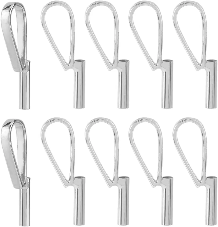 SUPERFINDINGS 10Pcs Vertical Pin to Pendant Brooch Pendant Converters Silver Alloy Brooch Pin to Necklace Keychain Converters Tube Design with Bail Convert for Necklace Keychain Hair Rope