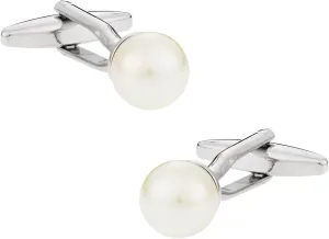 Synthetic Pearl Cufflinks by Cuff-Daddy with Presentation Box