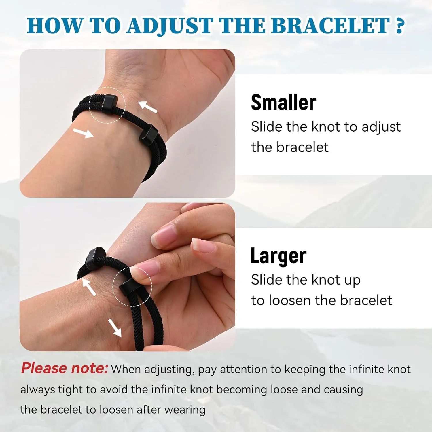 TempBeau Love Knot Bracelet Gifts for Men - Braided Cord Rope Bracelets for Men,String Bracelet with Infinity Knot Anniversary Birthday Graduation Gifts for Men Husband Boyfriend Son Brother