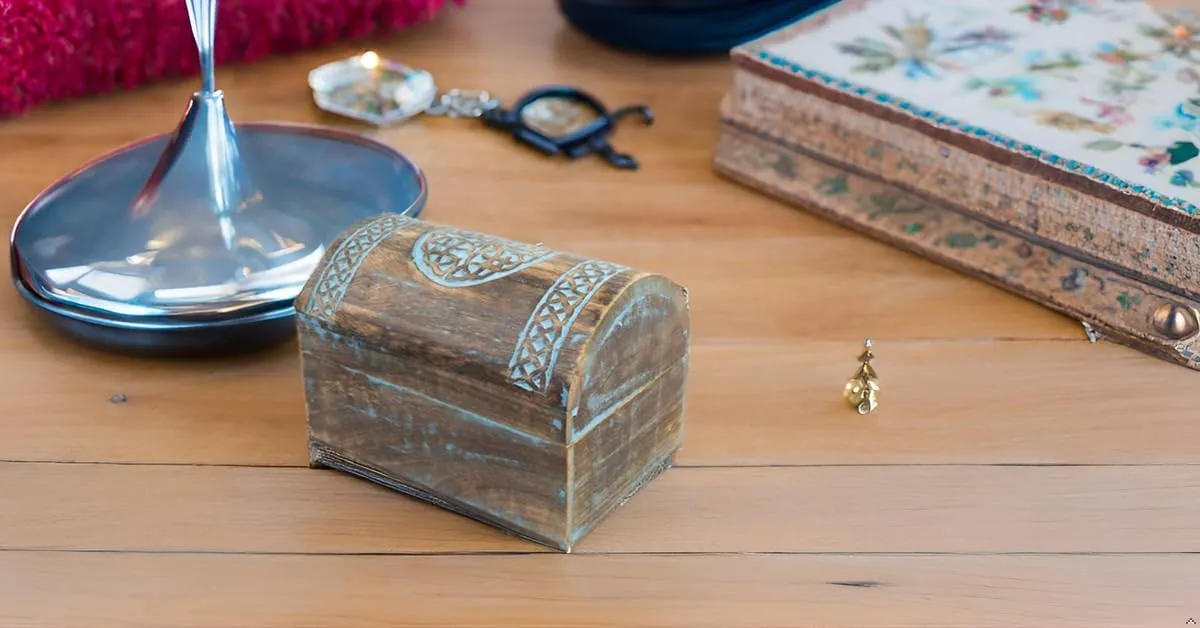 The Great Indian Bazaar Beautiful Birthday Gift Ideas Handmade Decorative Wooden Jewelry Box With Celtic Carving Jewelry Organizer Keepsake Box Treasure Chest Trinket Holder Watch Box Storage Box