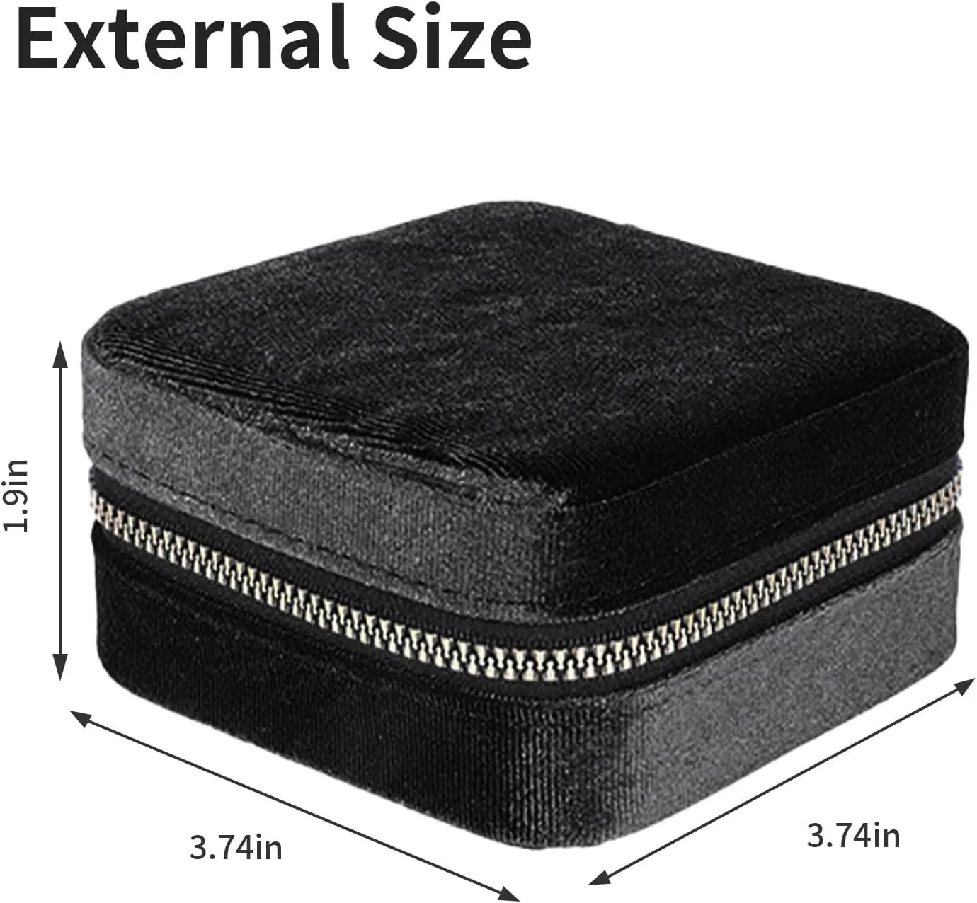 Travel Jewelry Box, Small Jewelry Case Organizer Portable Jewelry Box for Girls, Women with Mirror to Store Ring, Pendant, Earring, Necklace and Bracelet (Black)