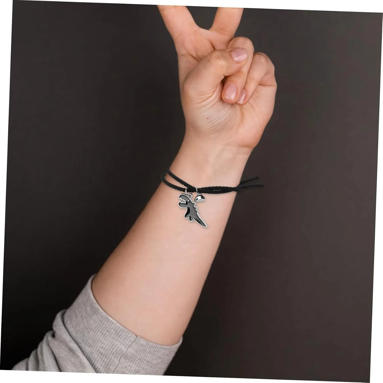VALICLUD 3 Pairs Dinosaur Couple Bracelet Friendship Bracelets Commemorative Bracelet Matching Rings Ladies