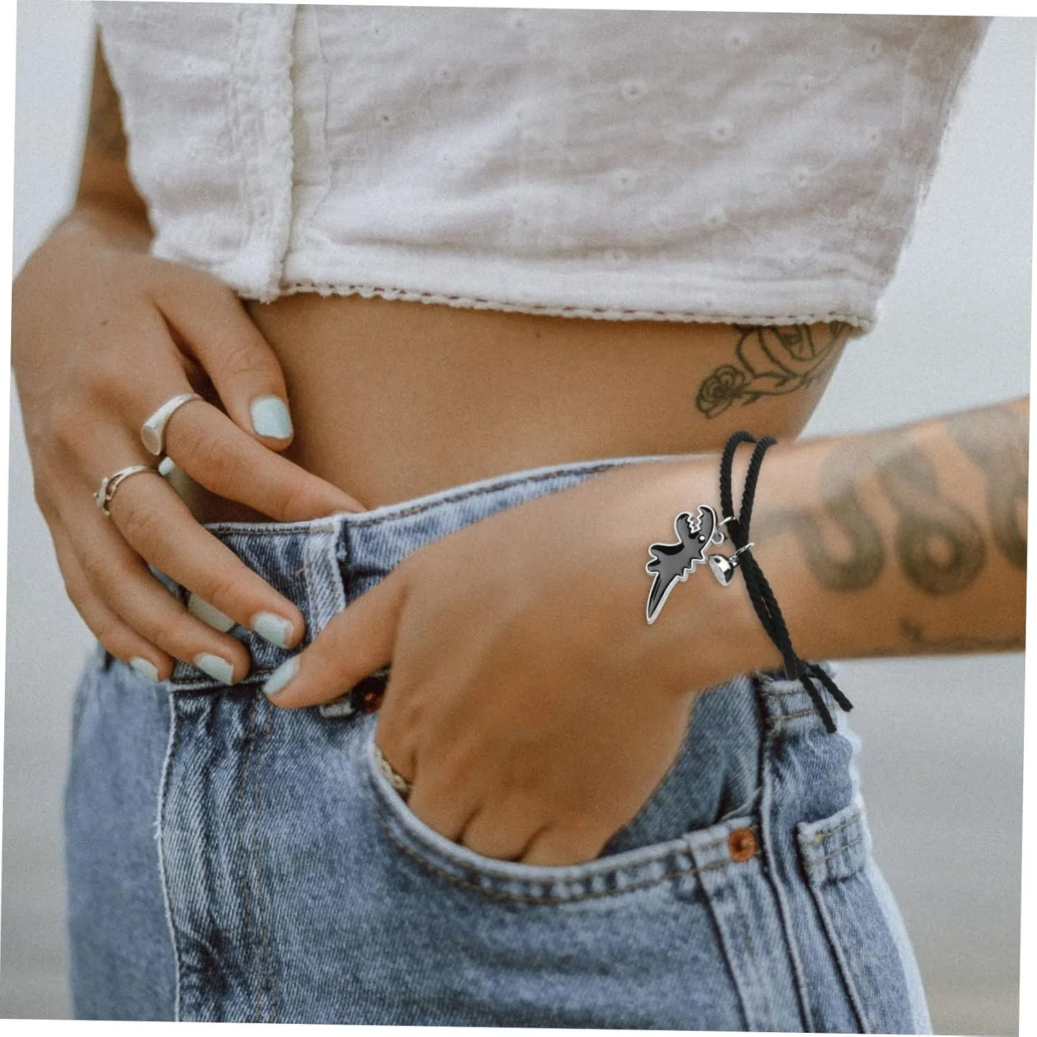 VALICLUD 3 Pairs Dinosaur Couple Bracelet Friendship Bracelets Commemorative Bracelet Matching Rings Ladies