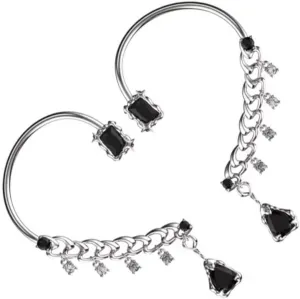 VALICLUD Unique Vintage Metal Ear Climbers Non-piercing Punk Ear Cuff Punk Cartilage Clip Stylish Ear Wraps for Parties