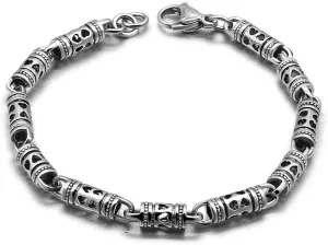 Vintage Men100% 925 Sterling Silver Bracelet Punk hip-hop male Solid pure silve 7-8 inches Chain Hand catenary Jewelry
