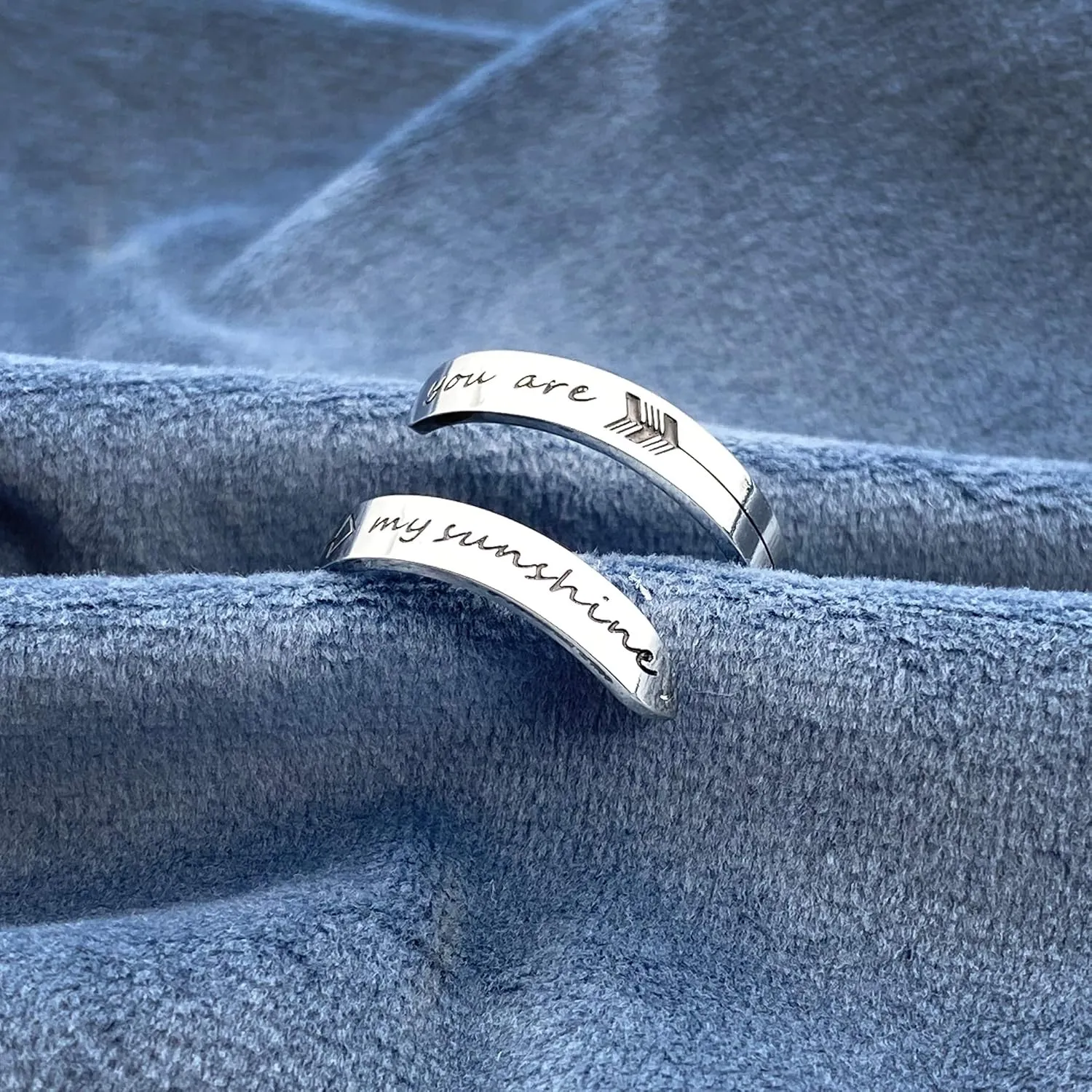 Vrycot Adjustable silvery Inspirational Stainless Steel Adjustable Bands Cool Stacking Opening Gift for Women Statement