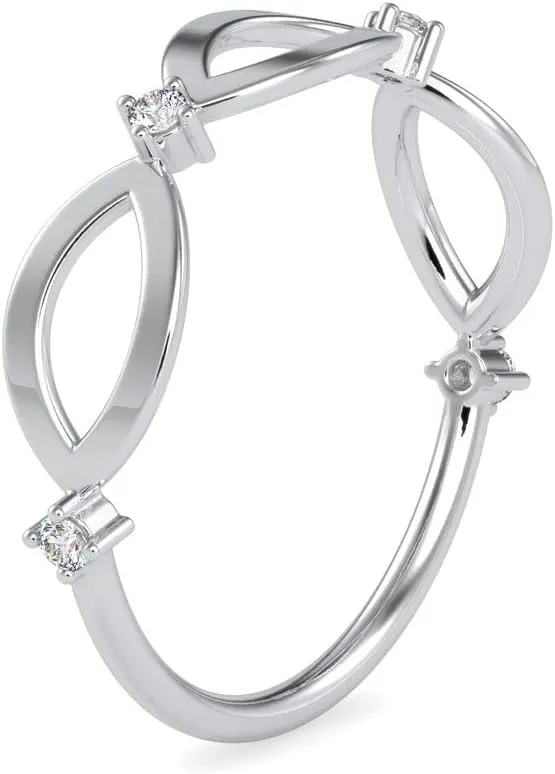 VVS Luxury Design With 10K White/Yellow/Rose Gold With 0.05 Tcw Round Cut Natural Diamond Ring With VVS Certificate, Couple Rings, Real Diamond Ring