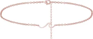 Wave Anklet Bracelet for Women Charm Summer Surfer Beach Link Foot Ankle Bracelets Jewelry