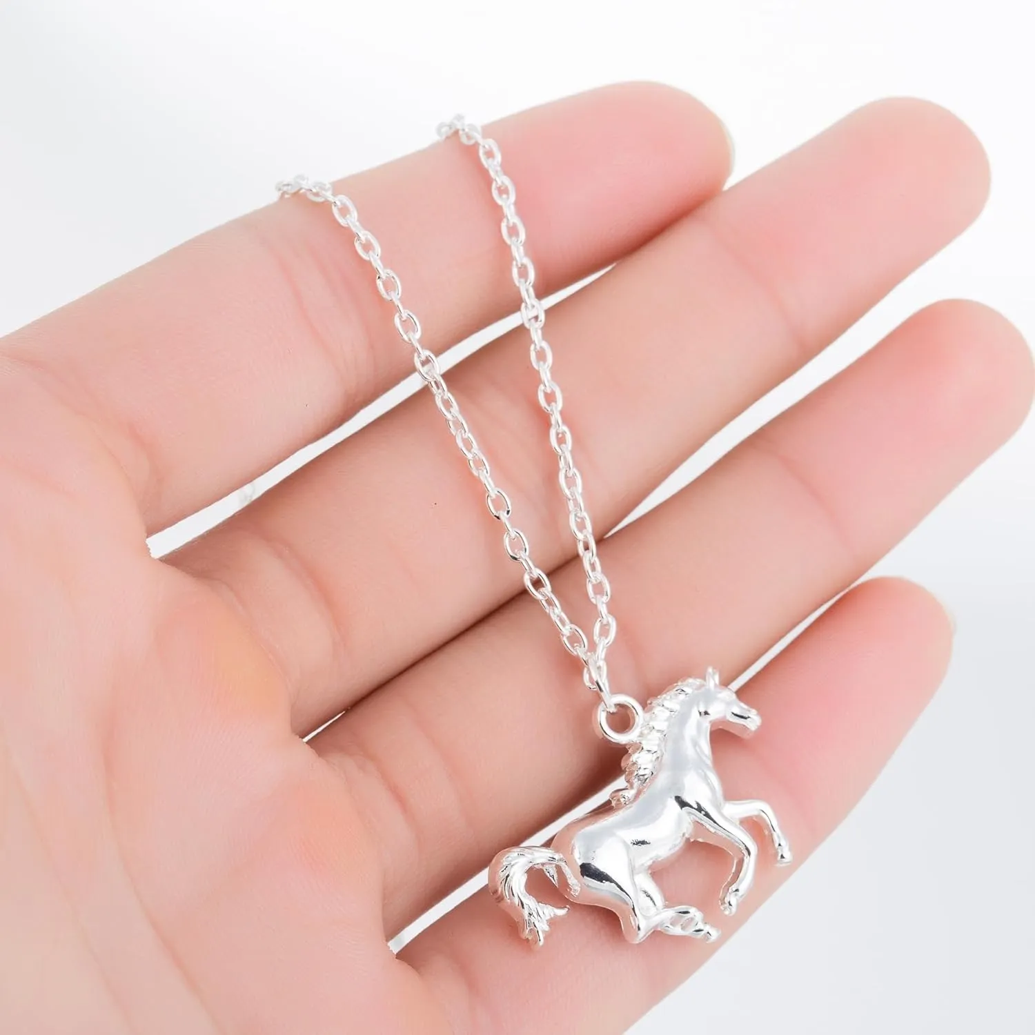 WCRAZYE Horse Necklace for Women Lightweight Charm Dainty Lucky Horse Necklace Personalized Birthday Gift