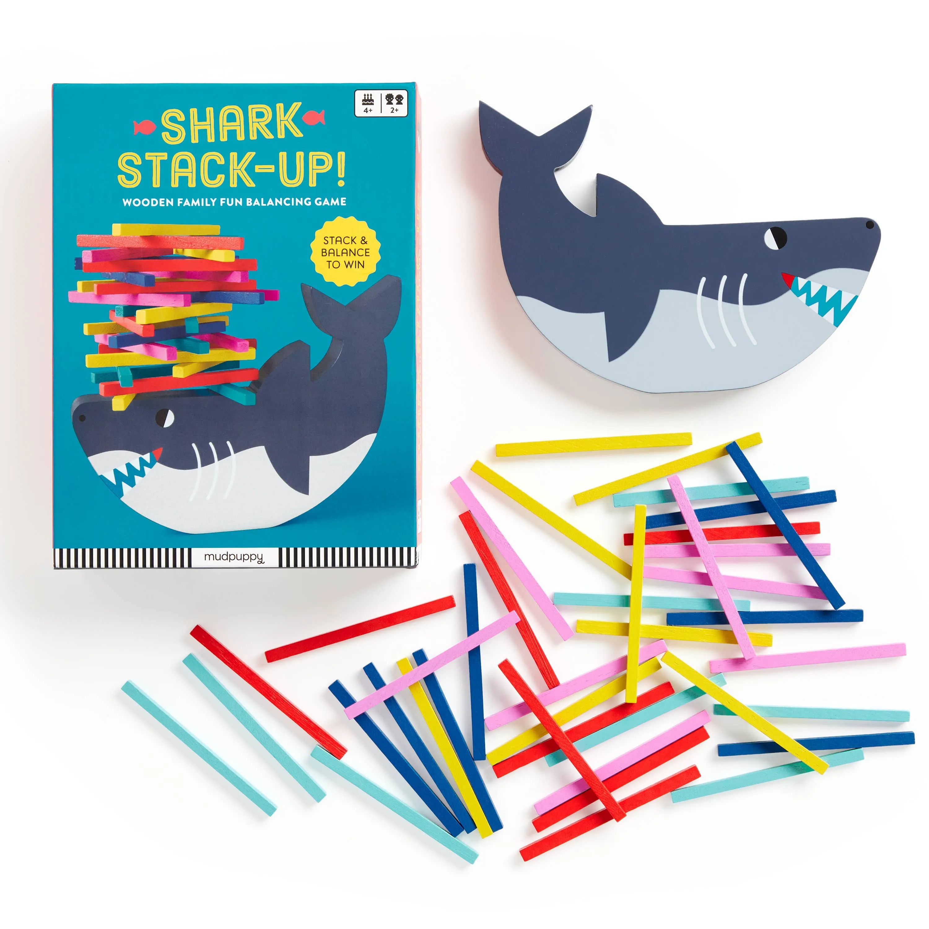 Wooden Balancing Game - Shark Stack-up!