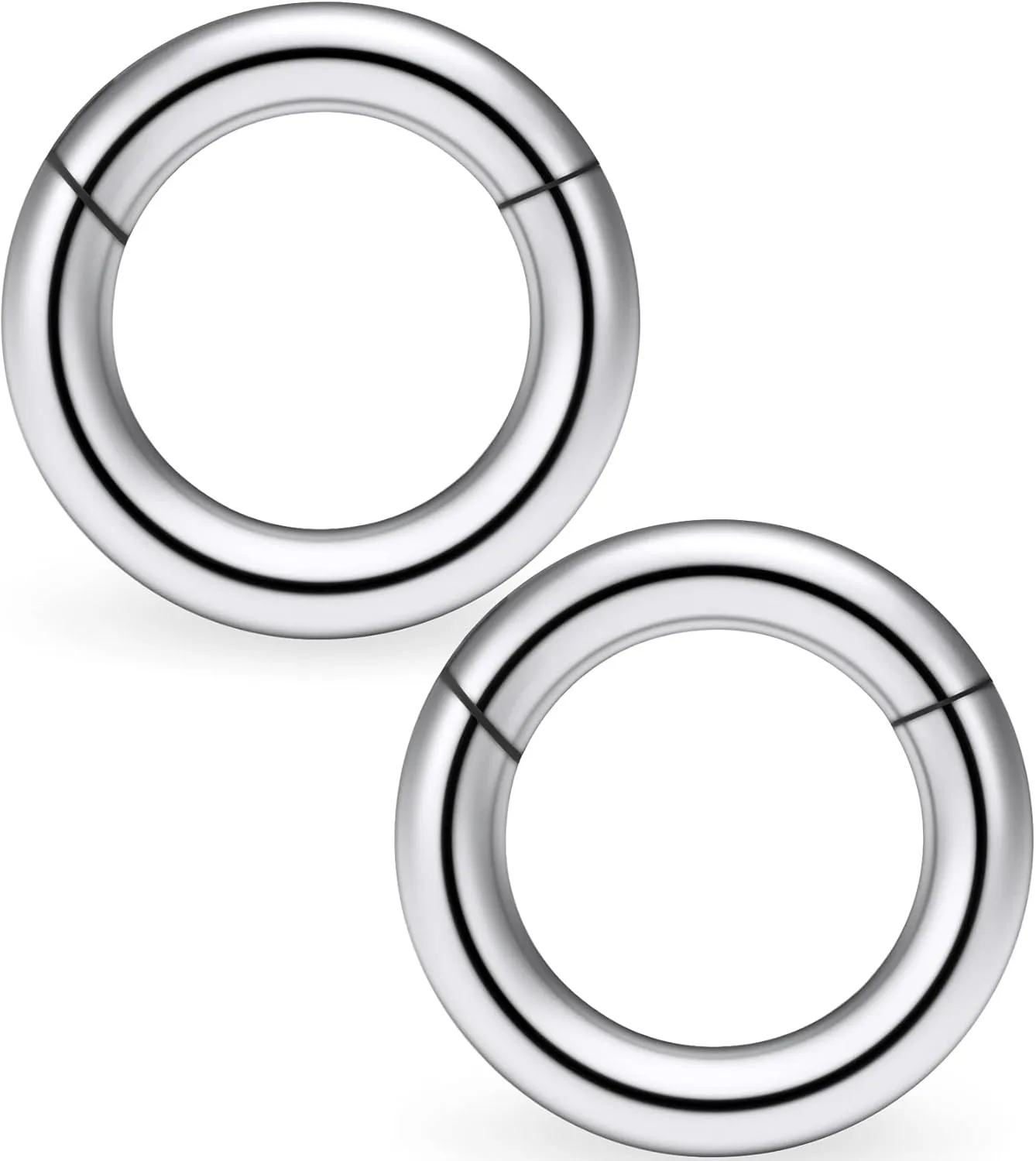 Yaalozei 2G 4G 6G 8G 10G 12G Hinged Large Septum Rings Clicker Surgical Steel Ear Gauges Tunnels Plugs Hoop Earrings Expander Taper Stretching kit Big Septum Nose Ring Piercing Jewelry for Men Women