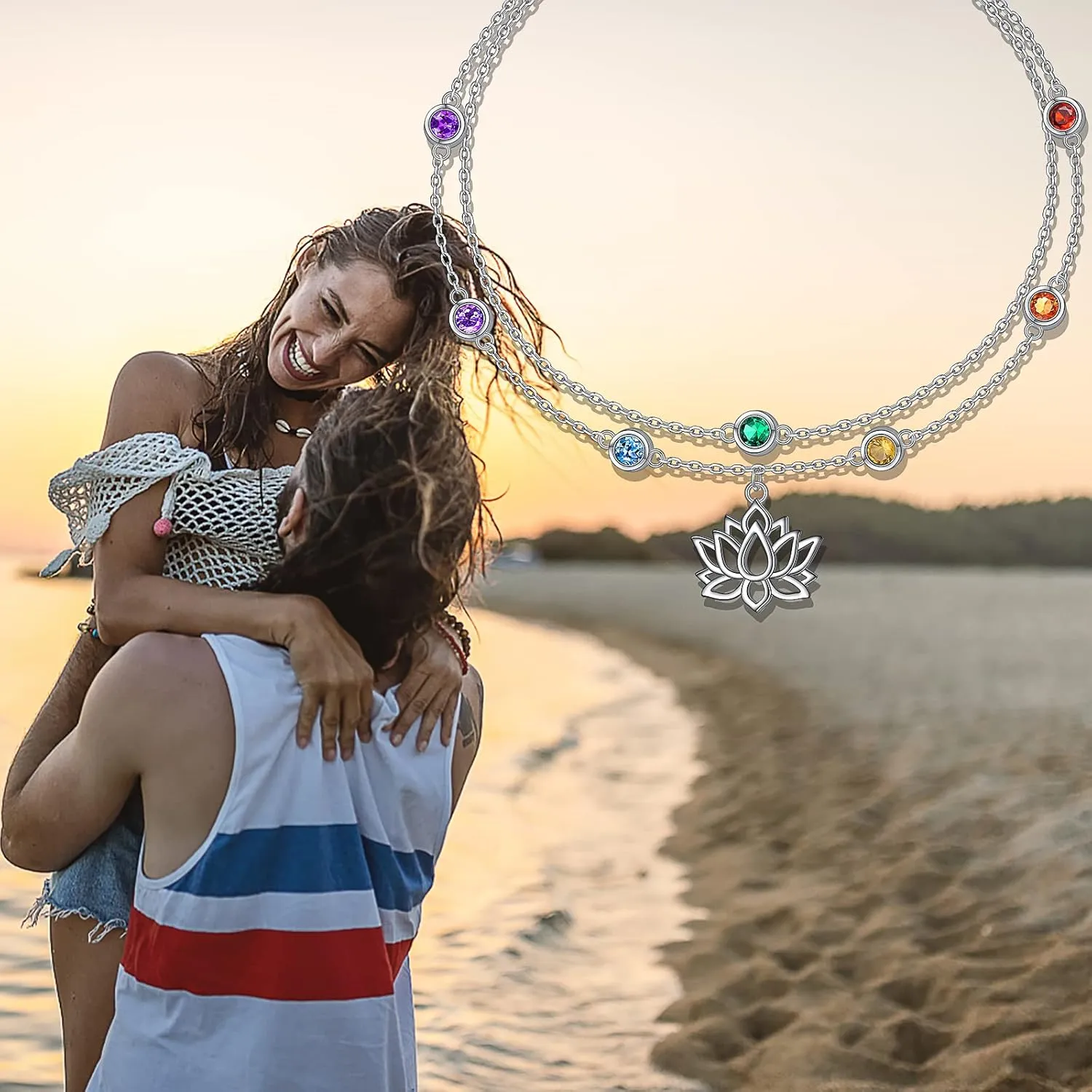 Yearace Ankle Bracelets for Women Sterling Silver Layered Mustard Seed/Butterfly/Lotus Flower/Evil Eyes/Sea Turtle/Lotus Chakra Anklet Adjustable Beach Foot Chain Jewelry Gift for Summer Day