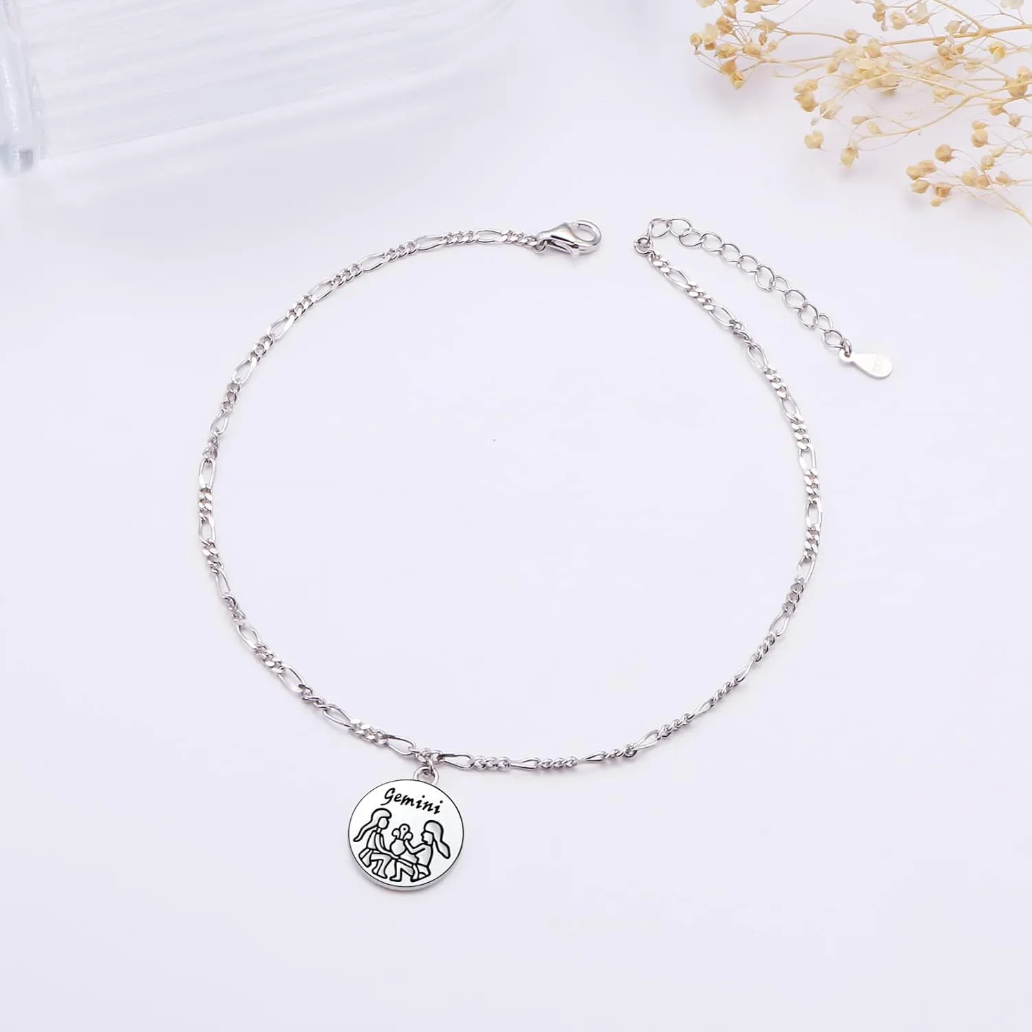 Yearace Anklet for Women S925 Sterling Silver Adjustable Foot Beaded Cross Claddagh Turtle Stethoscope Butterfly Bee Dragonfly Ankle Bracelet Anklets Jewelry