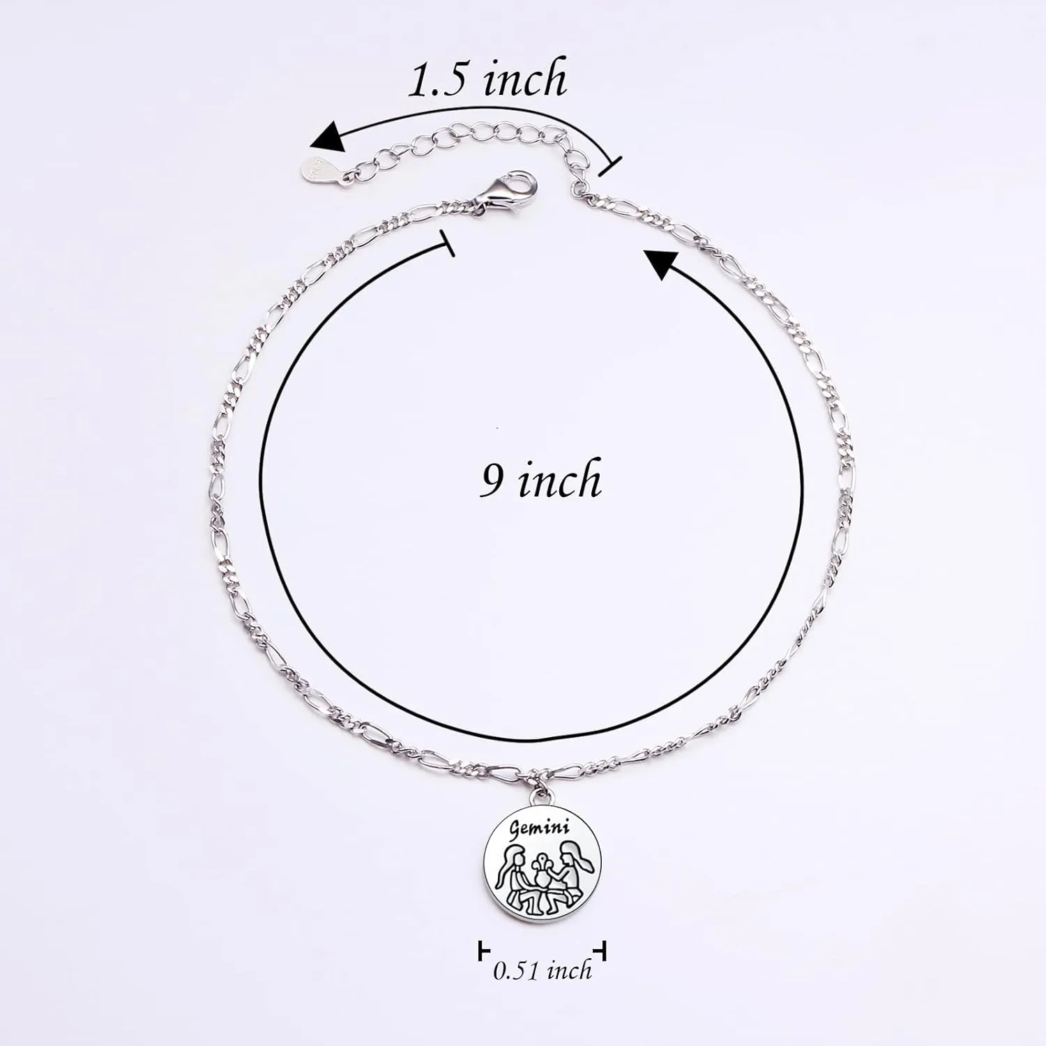 Yearace Anklet for Women S925 Sterling Silver Adjustable Foot Beaded Cross Claddagh Turtle Stethoscope Butterfly Bee Dragonfly Ankle Bracelet Anklets Jewelry
