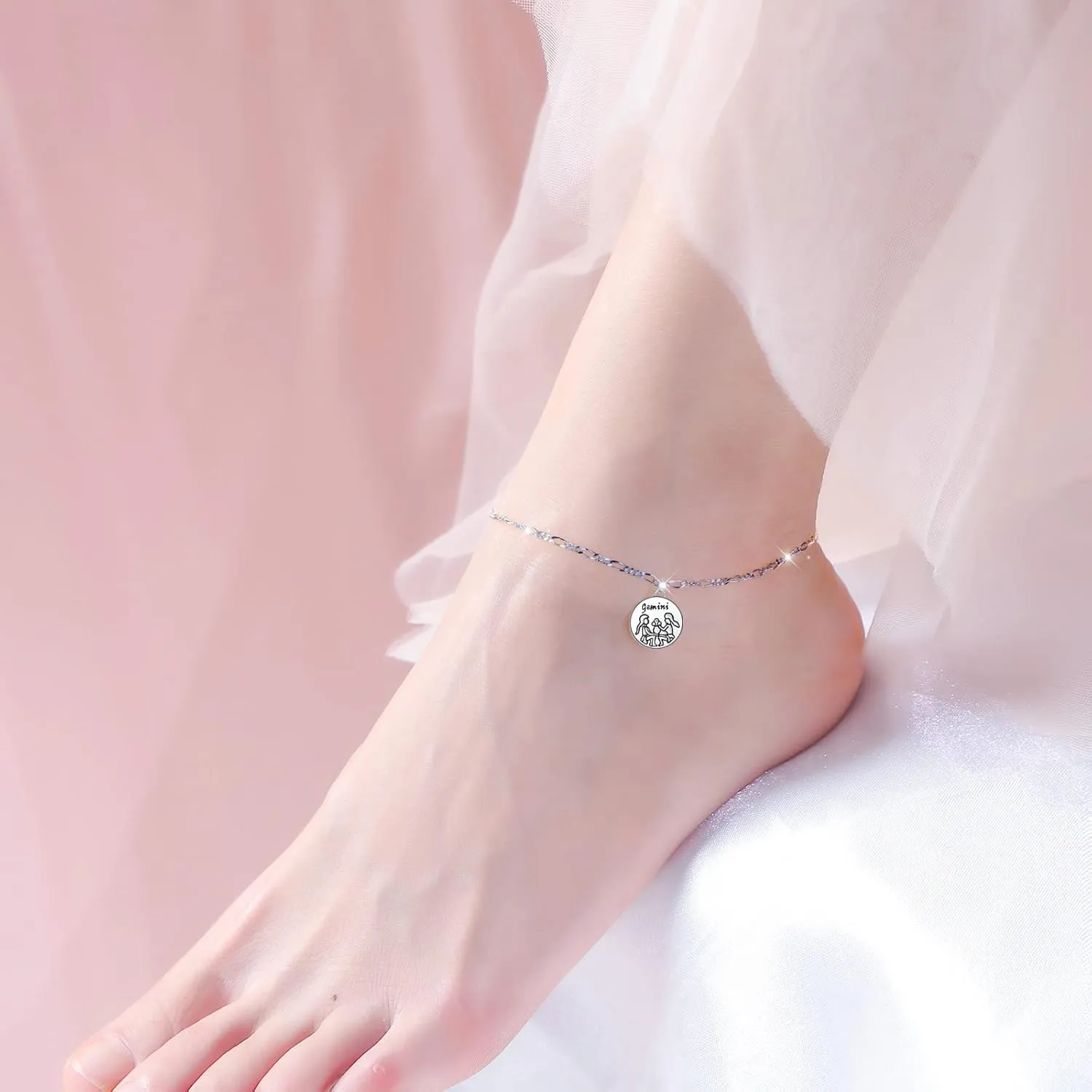 Yearace Anklet for Women S925 Sterling Silver Adjustable Foot Beaded Cross Claddagh Turtle Stethoscope Butterfly Bee Dragonfly Ankle Bracelet Anklets Jewelry